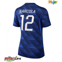 Camiseta Francia Bradley Barcola #12 Primera Equipación para mujer Mundial 2026 manga corta